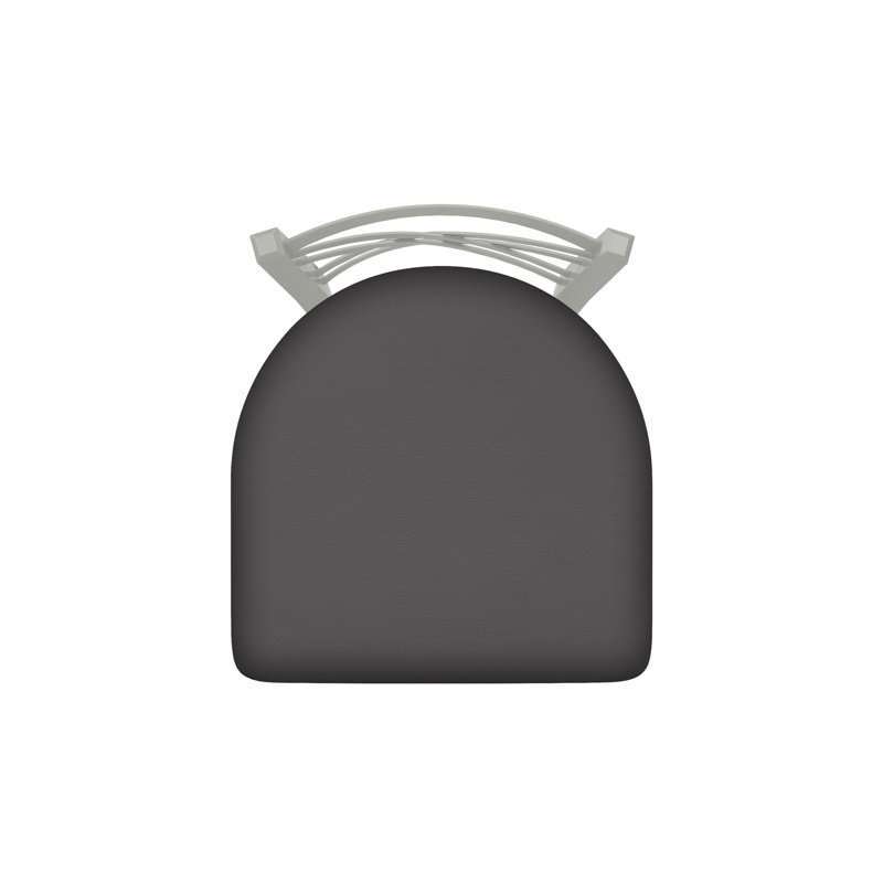 Catalina 18'' H Upholstered Metal Side Chair, Anodized Nickel, Vinyl-Canter Storm