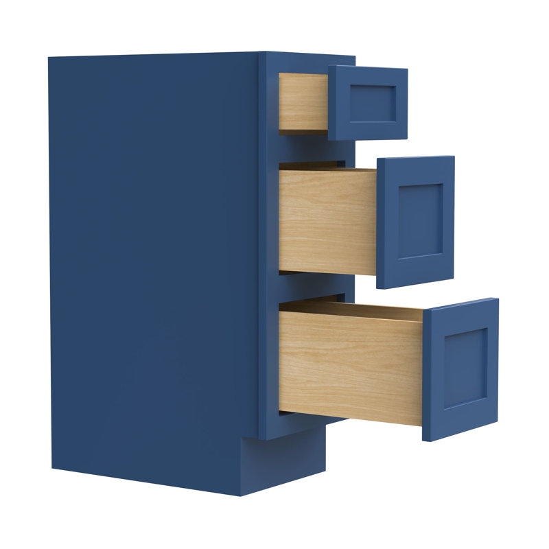 Base de meuble-lavabo simple Hibbard seulement, H 32,5 po x l 12 po x p 21 po, Bleu
