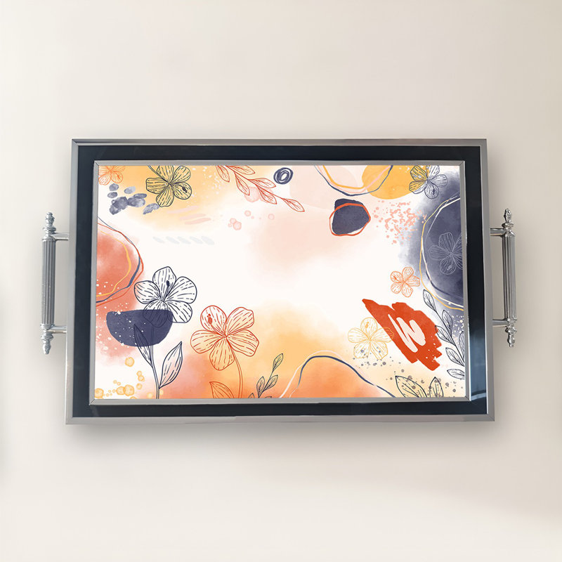 Élégant plateau en verre de 19,7 po x 11,4 po x 1,4 po | Fabrication 100% verre durable | Facile à nettoyer avec un chiffon humide | Idéal pour le service, la présentation décorative et l'organisation | Ajout élégant à la décoration intérieure