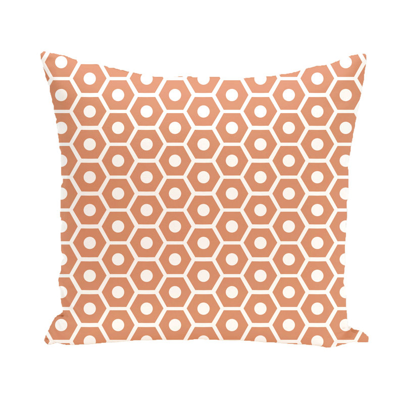 Housse et insert de coussin carré Subline, H 18 po x l 18 po, Corail