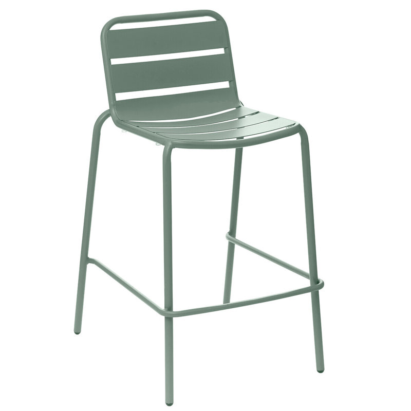 Shippensburg Counter Stool with Metal Frame, Olive Green