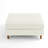 Upholstered Beige Square Corduroy Ottoman with Solid Wood Legs, Single Ottoman Modular Part For Sectional Sofa-113296800