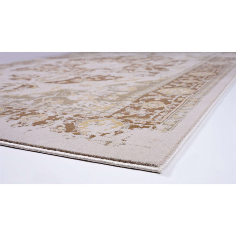 Tapis à motif oriental brun Staton, Rectangle 8 pi x 10 pi