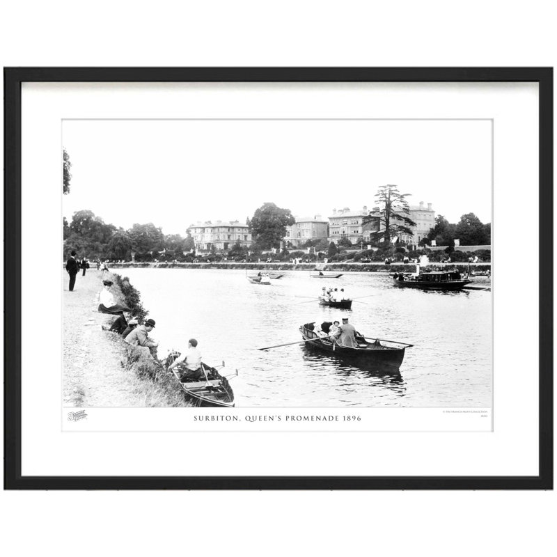 Surbiton, Queen's Promenade 1896 by Francis Frith - Single Picture Frame Print, 45cm H x 60cm W x 2.3cm D