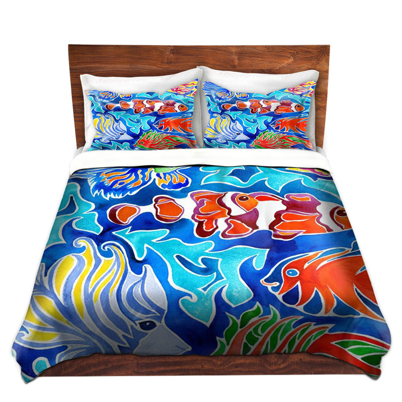 Ensemble de housse de couette snorkeling, 1 housse de couette grand + 2 taies standards
