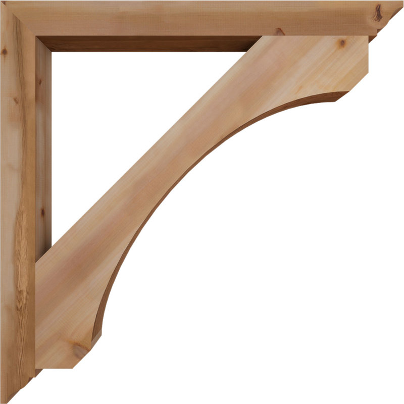 Support en bois rustique traditionnel BKTLEC01, Cèdre rouge de l'Ouest (lisse), H 46 po x l 3,5 po x P 46 po