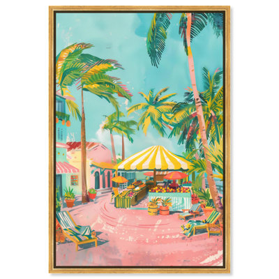 Fruit Stalls and Some Sun II Canvas Modern Coastal Print by Art Remedy