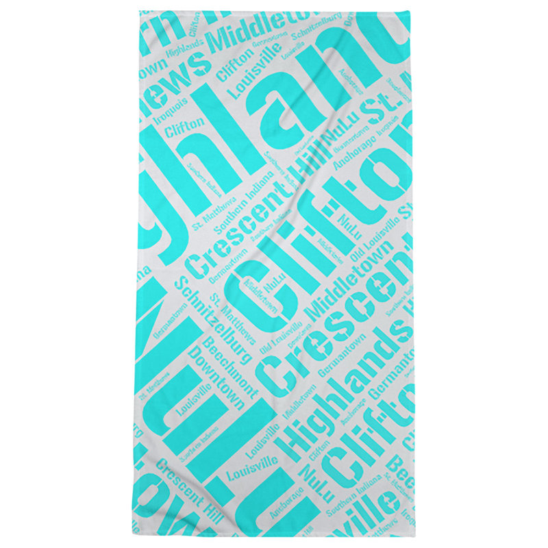 Bath Towel, Cyan, Microfiber, Louisville