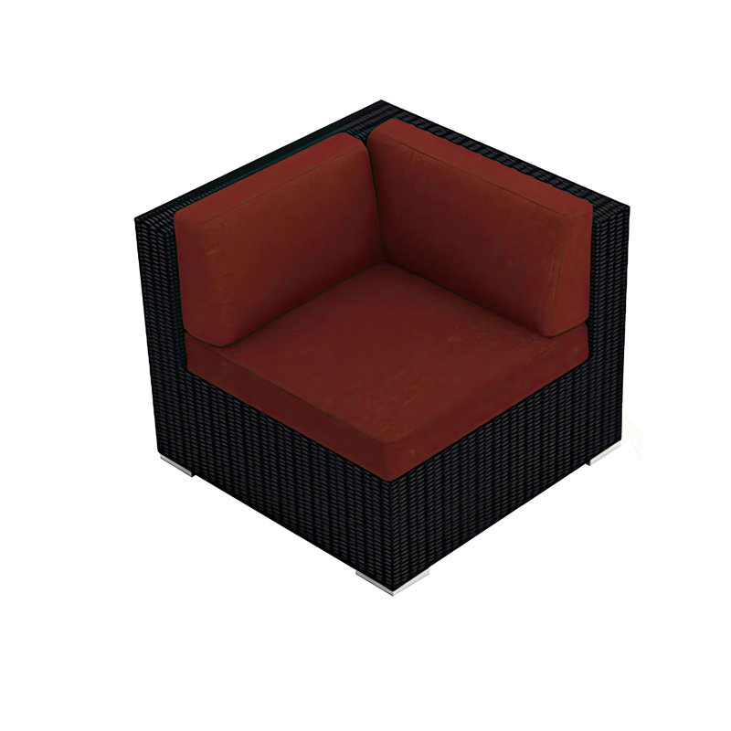 Urbana Outdoor Corner Wedge Lounge Chair, Canvas Henna Sunbrella® Canvas