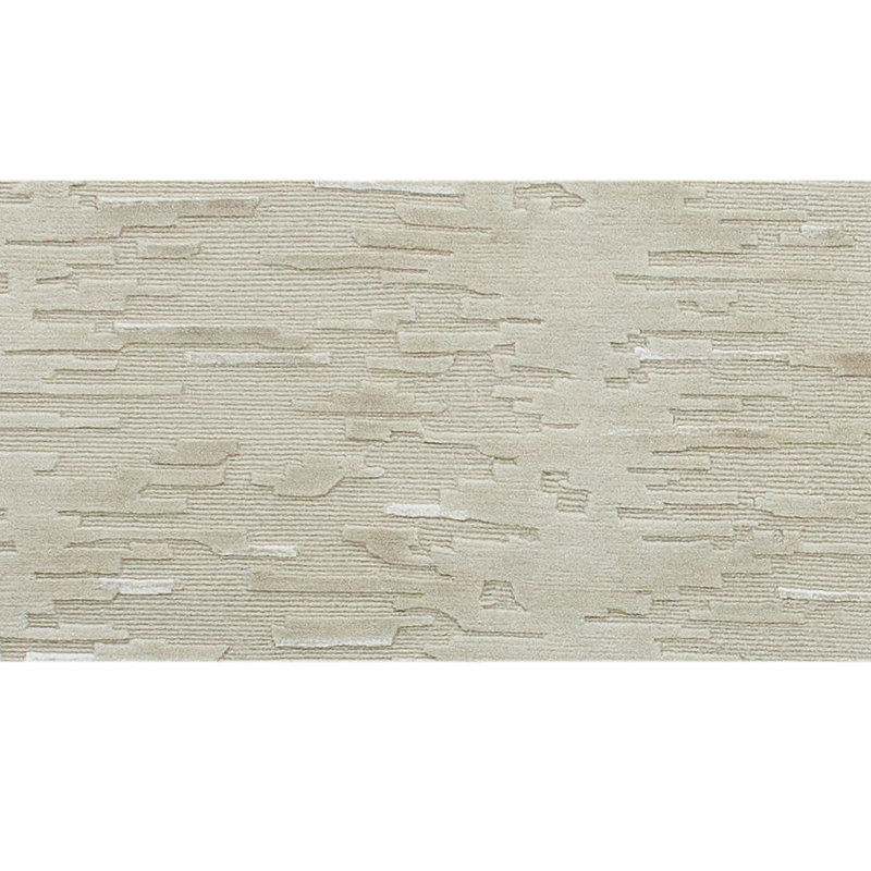 Abstract Area Rug in Cream/Silver, Rectangle 9' x 12'