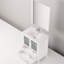 Meuble-lavabo blanc 30 po x 18,25 po avec comptoir en céramique, robinet et miroir H 28 po
