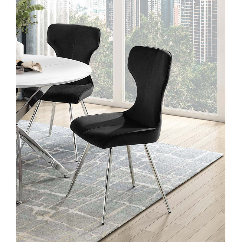 Ensemble de 2 chaises d'appoint en velours