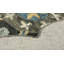 Tapis gris / noir en laine tissé à la main Floral-1490020028
