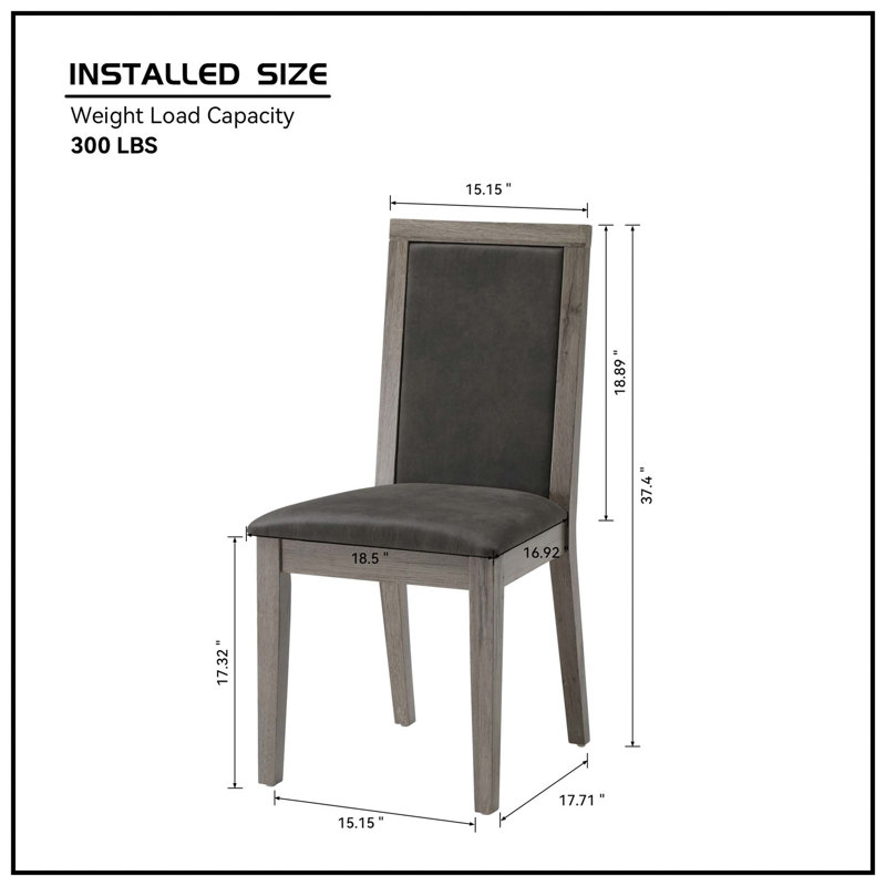 Chaise d'appoint rembourrée avec dossier en tissu massif Alfanette