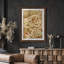 Art mural vintage rétro encadré pour chambre à coucher - 26 po x 36 po brun-265374819