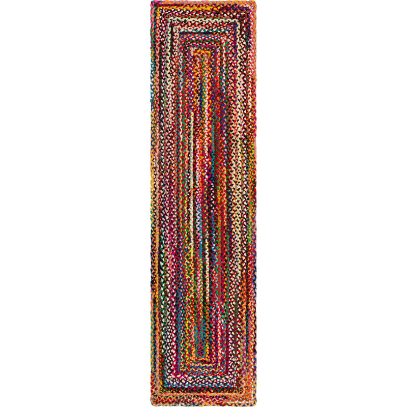 Cotton Southwestern Indoor Rug, Runner 2'7" x 8'