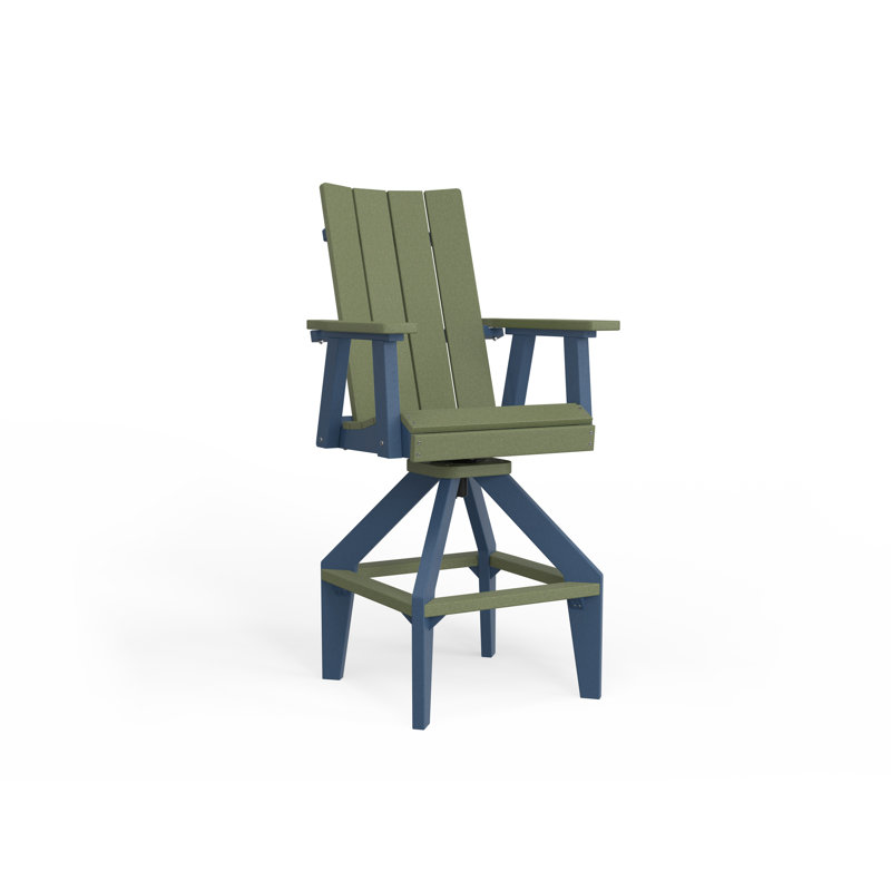SOL Outdoor Bar Stool, Slate, White