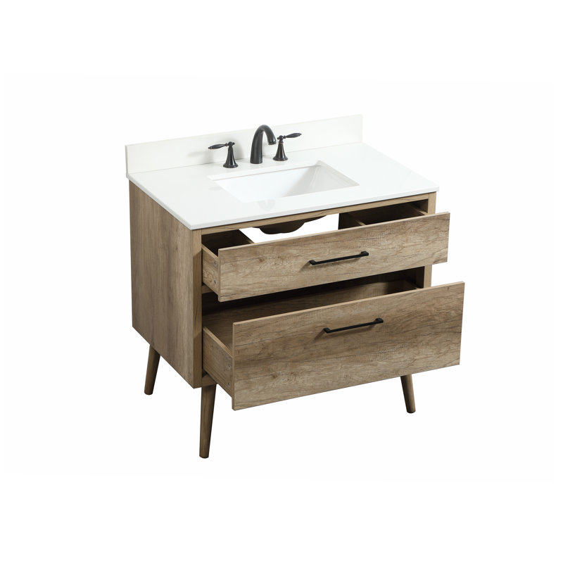 Ensemble de meuble-lavabo simple 36 po Steinfeldt, Chêne naturel