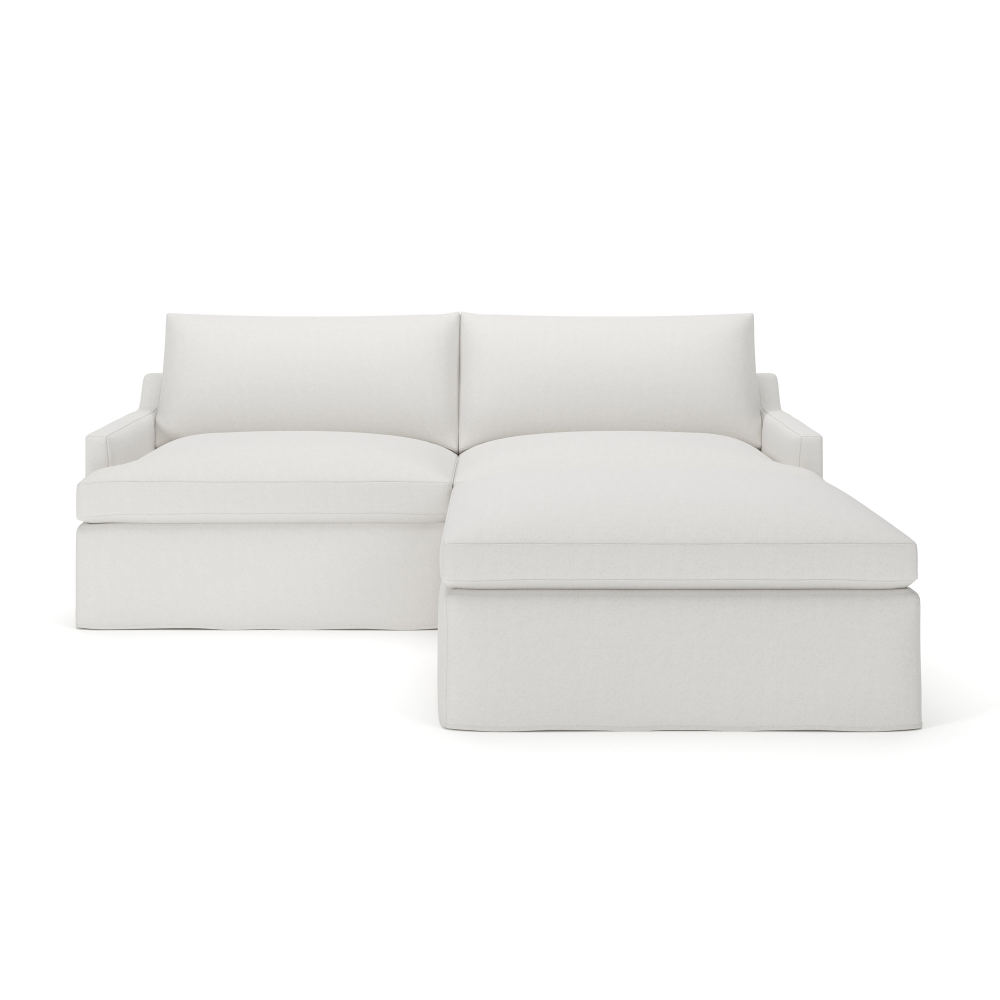 Wrenley 3-Piece Slipcovered Modular Sectional, Macarena Beige