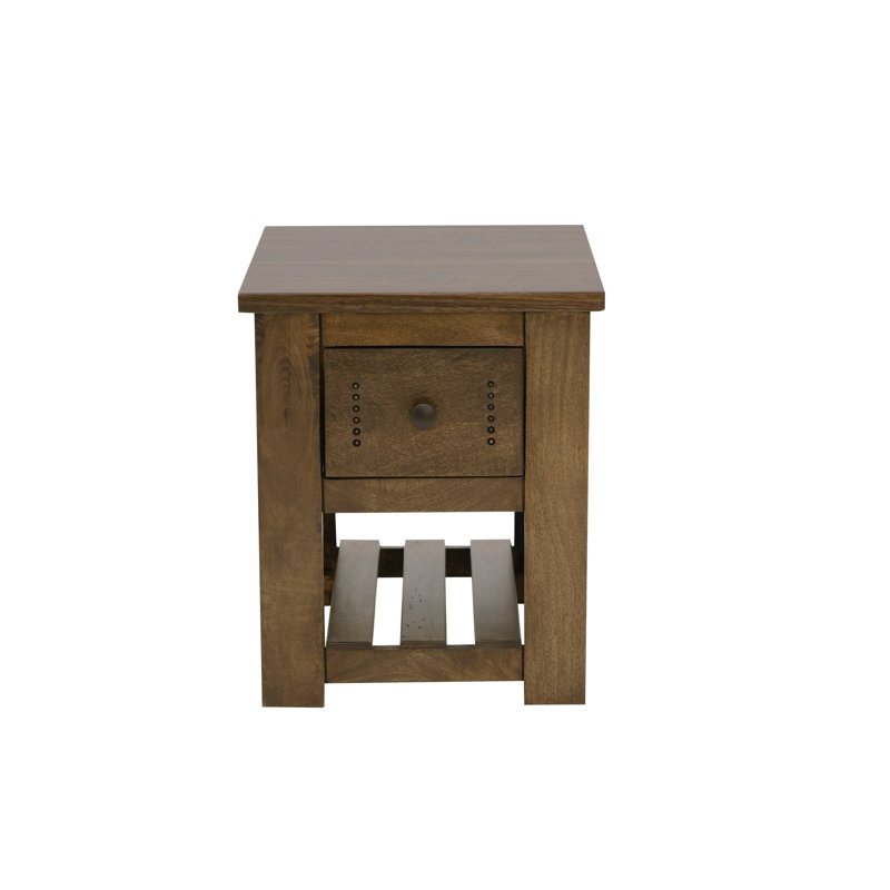 1 tiroir, 1 tablette, table de chevet, H 23,50 po x l 19,75 po x P 23,50 po
