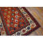 Antique Caucasian Allover Geometric Wool Hand Knotted Pile Coral / Salmon Pink 1880s Rug