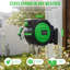 Tuyau d'arrosage rétractable 1/2 po x 150 pi avec 10 modes de pulvérisation pour tuyau d'arrosage mural robuste pour le jardinage extérieur, le nettoyage de la terrasse, le lavage, la douche et le nettoyage à grande portée-124404991