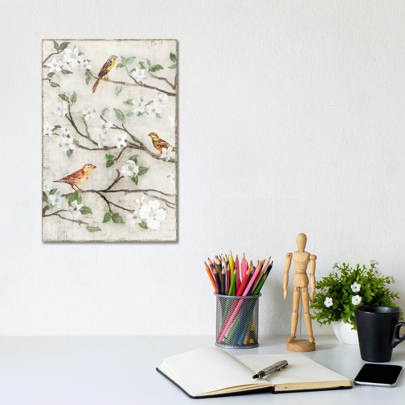 Songs Of Blossoms I by Edward Selkirk - No Frame Print on Canvas, 20.32 cm H x 30.48 cm W