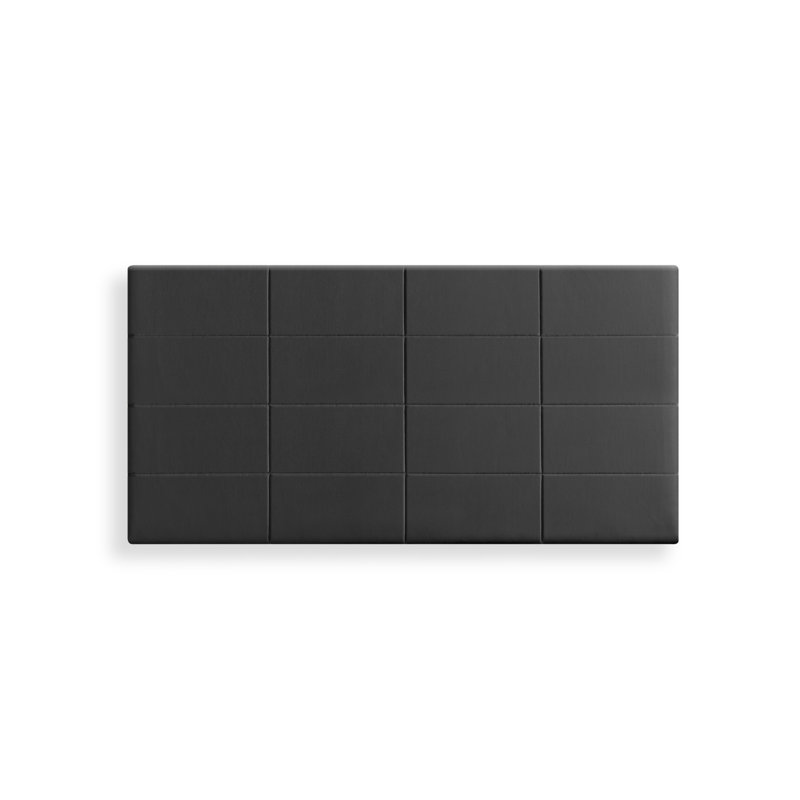 Raglen Upholstered Headboard, Black, Kingsize (5')