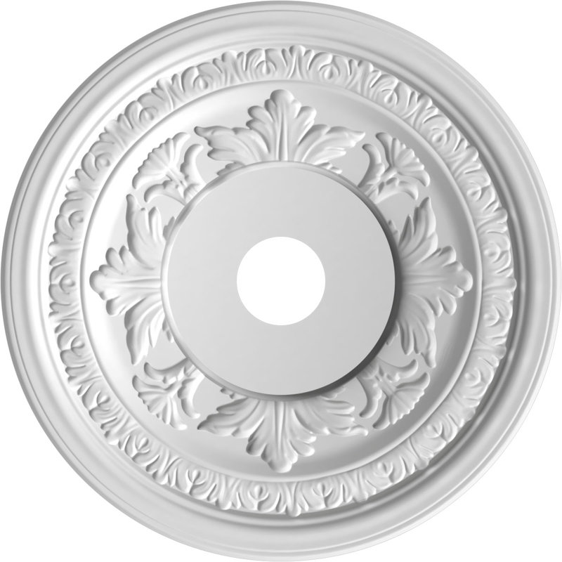 Médaillon de plafond en PVC thermoformé Baltimore, H 22 po x l 22 po x P 1 po, Galaxie métallique texturée
