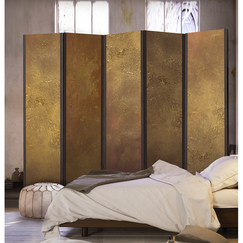 Channelle Solid Wood Folding Room Divider, 5