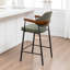 Tabouret de comptoir rembourré avec accoudoirs Devane-123161715