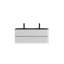 Meuble-lavabo double mural 48 po avec plateau en pierre noire et 2 tiroirs 48 po-876377735