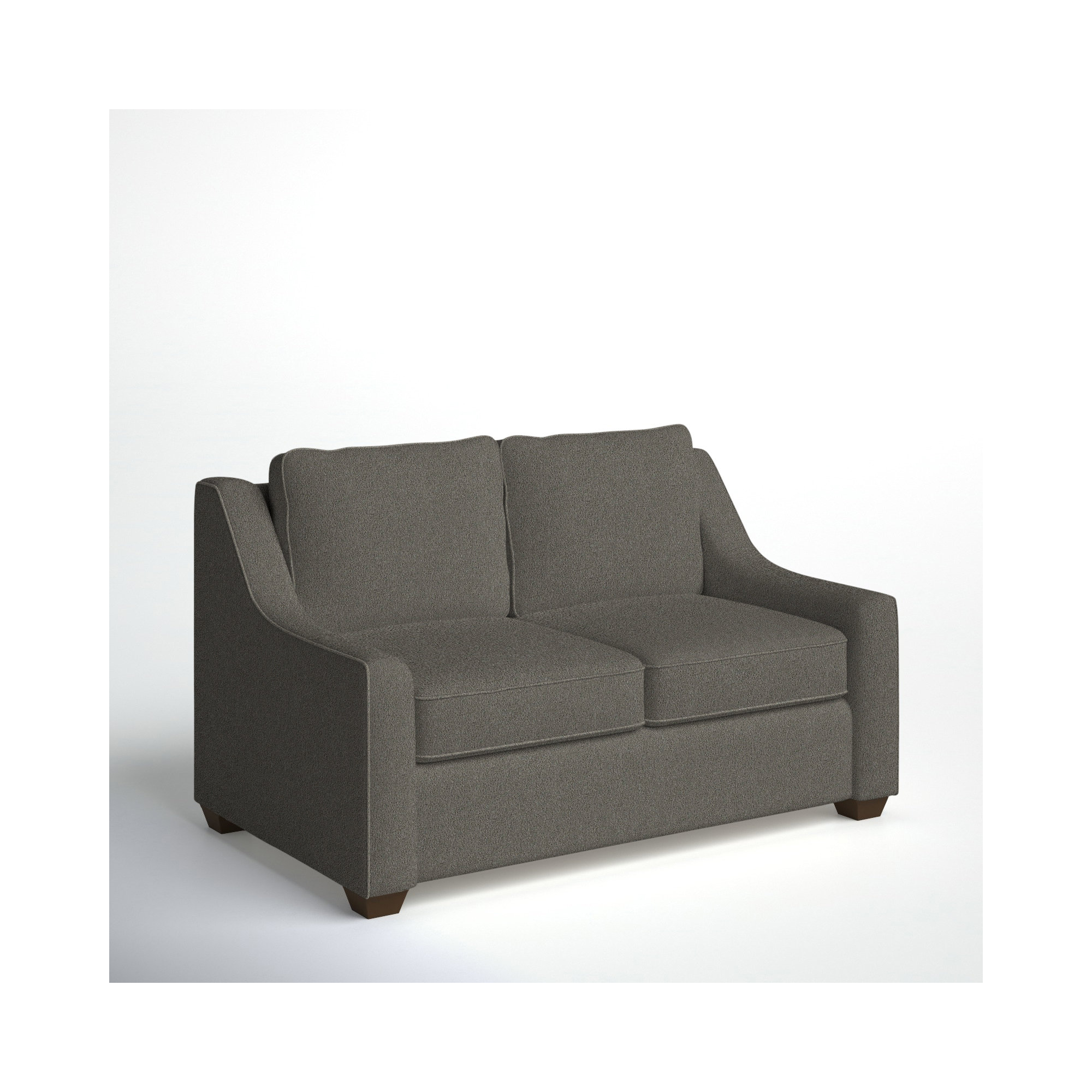 Gemi 56.5'' Upholstered Loveseat, Bella Otter Performance Velvet