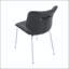 Chaise de salle à manger en cuir ciré gris foncé capitonné à l'huile - Ensemble de 4-129030295-129030296-129030299