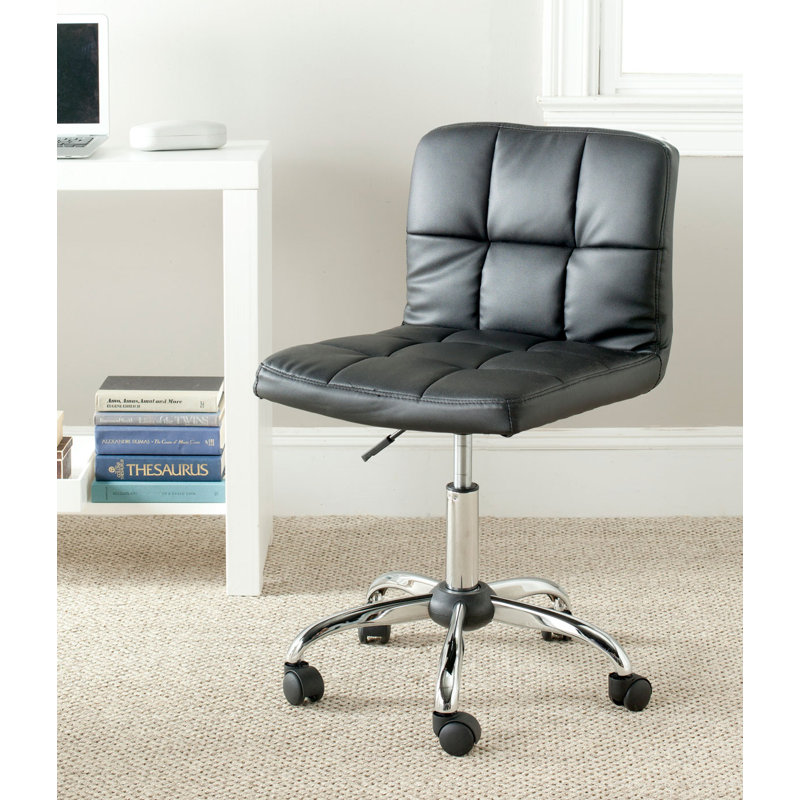 Chaise de travail Hammond, Similicuir noir
