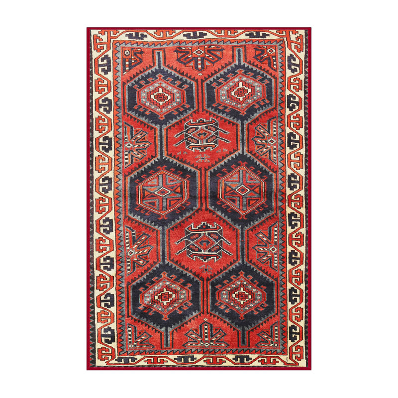 Tapis rouge à motif sud-ouest, Rectangle 2 pi x 4 pi