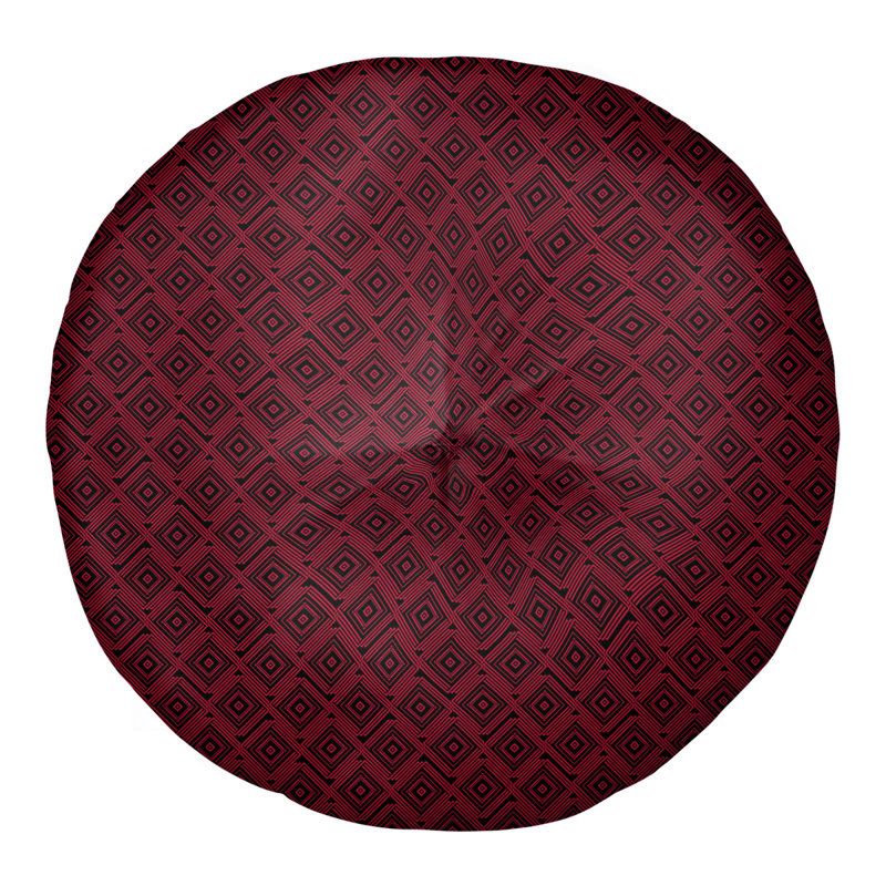 Coussin de sol Katelyn Elizabeth, 30 po x 30 po, Noir / rouge