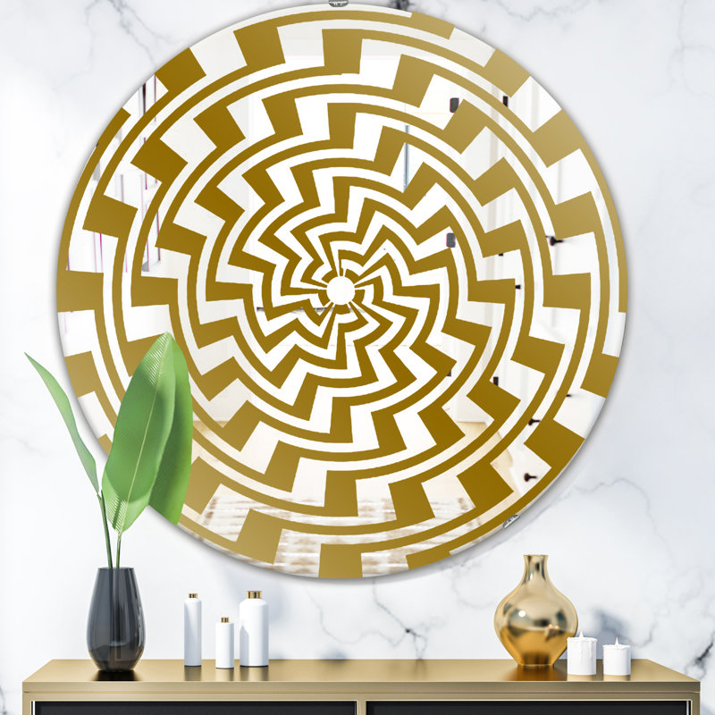 Miroir mural sans cadre Maya Vortex Glam, H 23,6 po x l 23,6 po