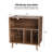 Mathea Record Player Stand with Open Storage with LED Light up to 300 Albums-785468875