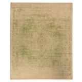 Hand Knotted Area Rug in Green