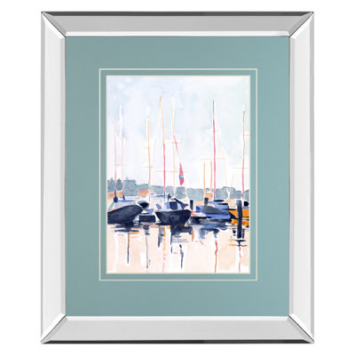 Art mural Tranquil Marina - 34 po x 40 po - Cadre en miroir