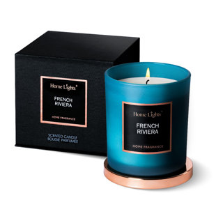 French Riviera Scented Jar Candle with Glass Holder