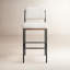 Benton Upholstered Stool with Metal Frame-755934990-754574878