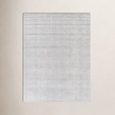 Lola Hand Tufted Wool Striped Blue Area Rug