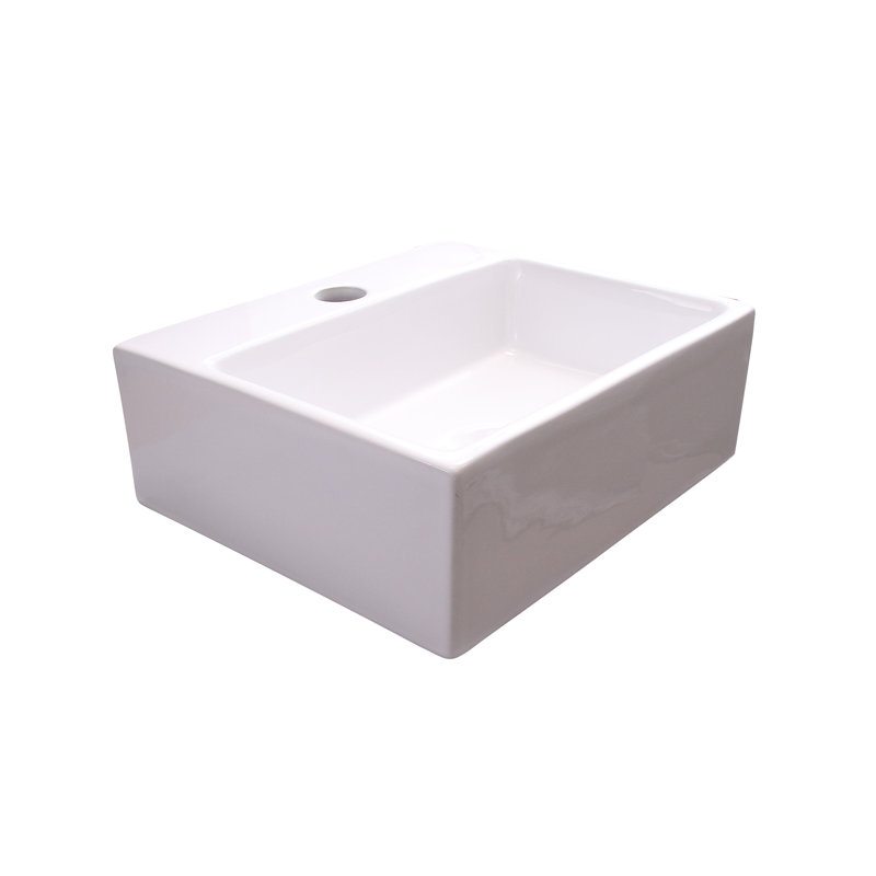 Barclay Morris 11.5'' White Vitreous China Rectangular Bathroom Sink