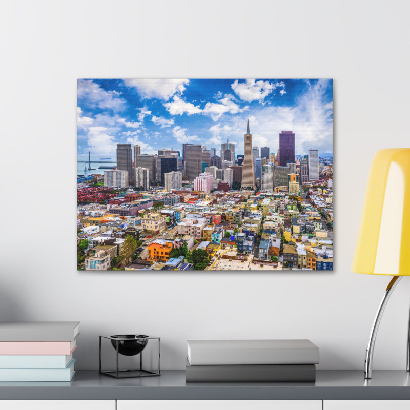 Toile de San Francisco Daytime Skyline, paysage urbain époustouflant, H 24 po x l 30 po