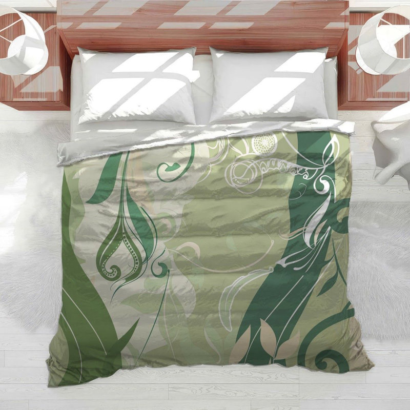 Swirls Bedding Cool Pattern Comforter Playful, Queen Comforter