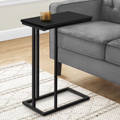 Accent Table C-Shaped End Side Snack Living Room Bedroom Metal Contemporary Modern