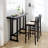 Vintage Counter Height Bar Stool With Padded Seat, Backrest, And Footrest For Comfortable Dining And Relaxation