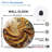 Swirling-Textured-Golden-Clock-Face Art - 12'' Modern Glass Wall Clock